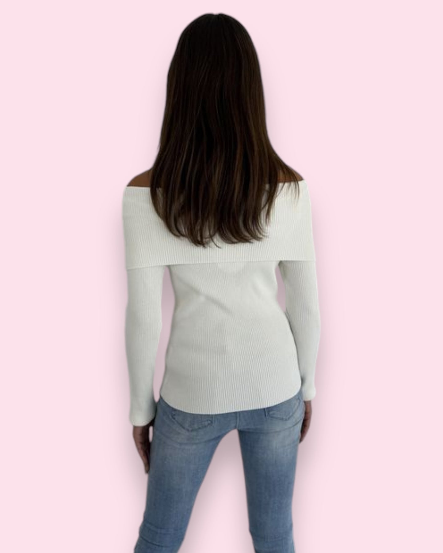 Shaelie Off Shoulder Knit - White