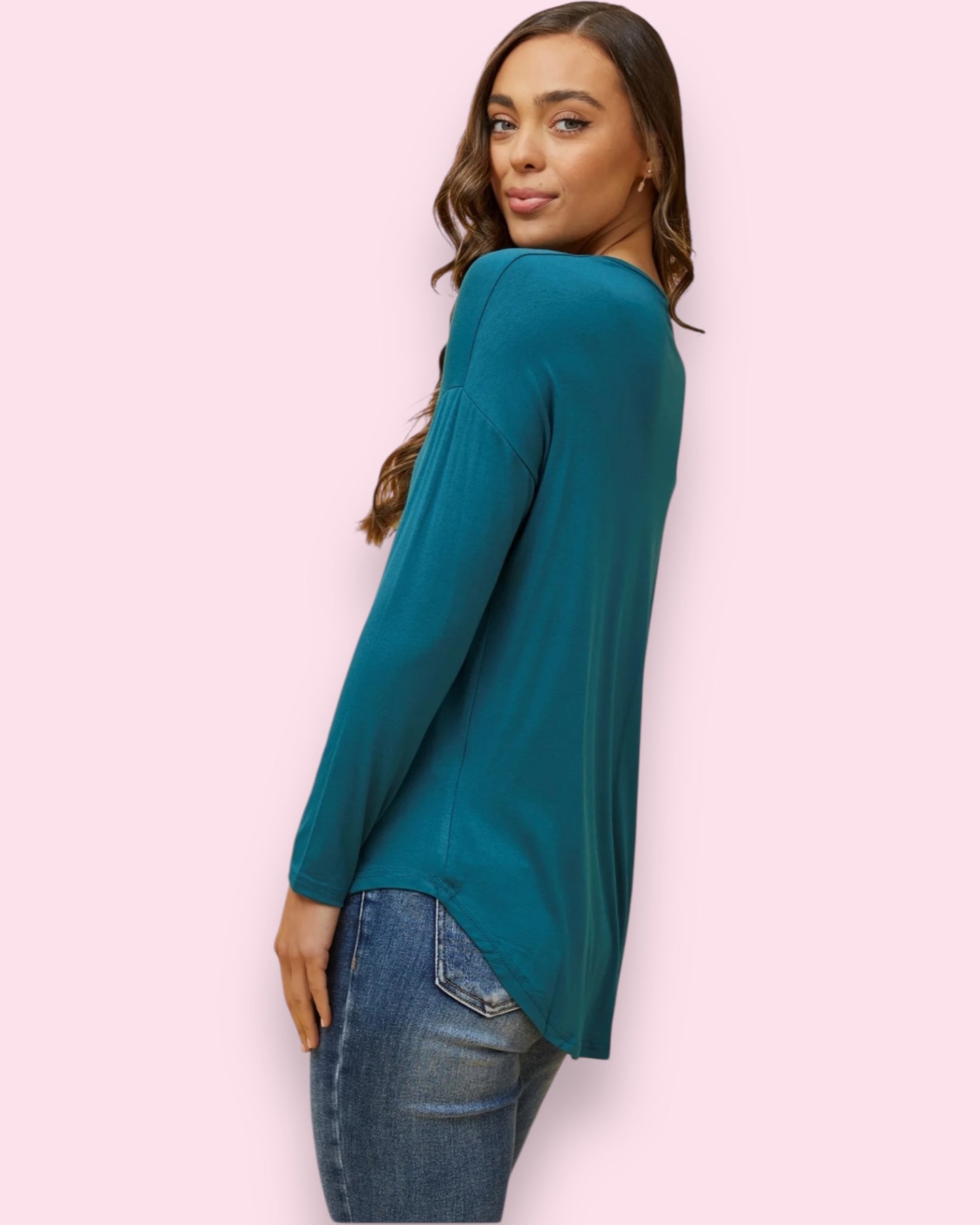 Star Print Top - Teal