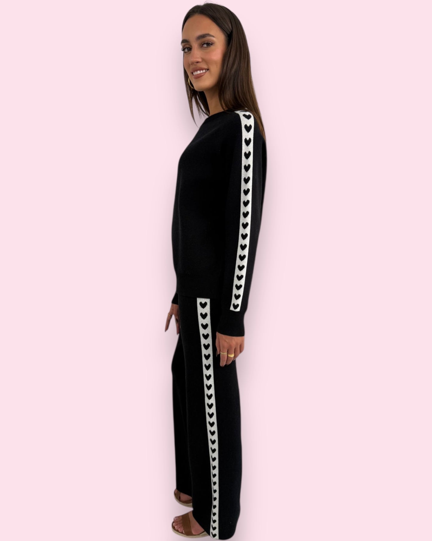 Ainsley Heart Pants - Black