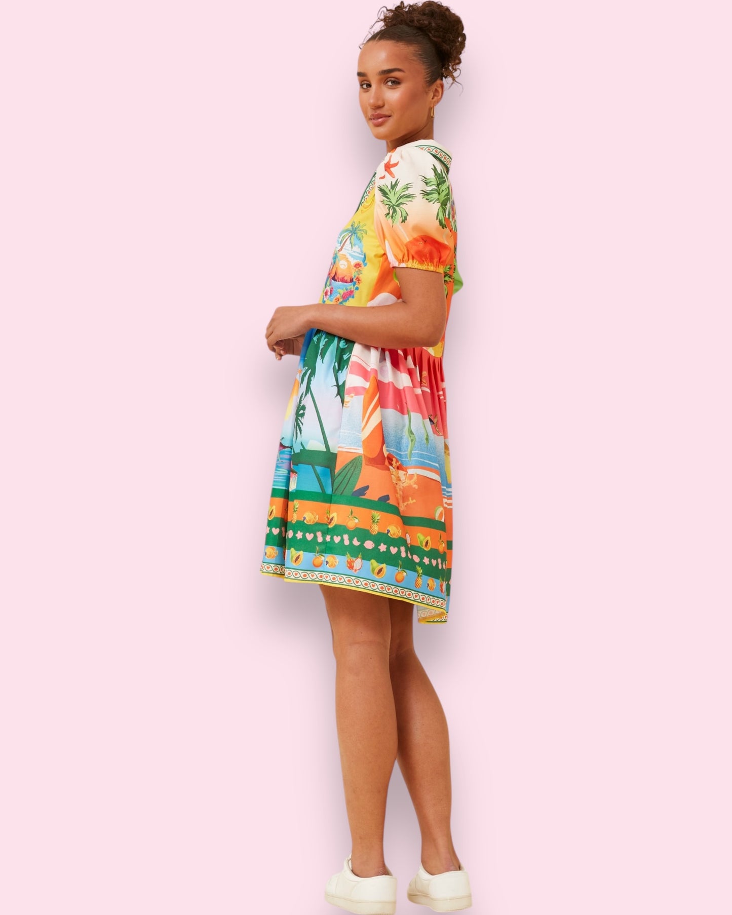 Nori Tropical Print Dress.