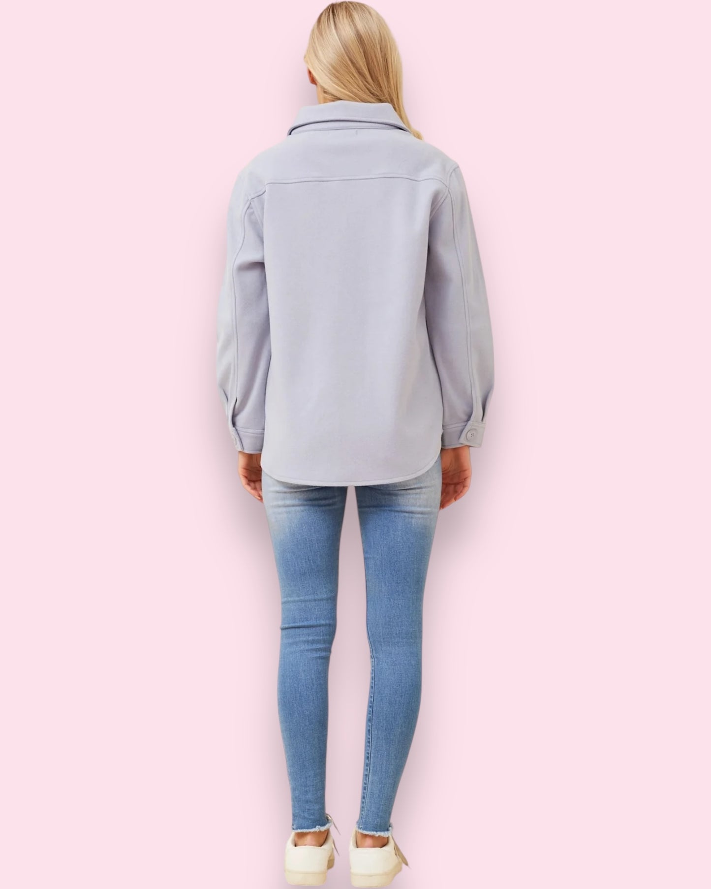 Sloane Shacket - Blue