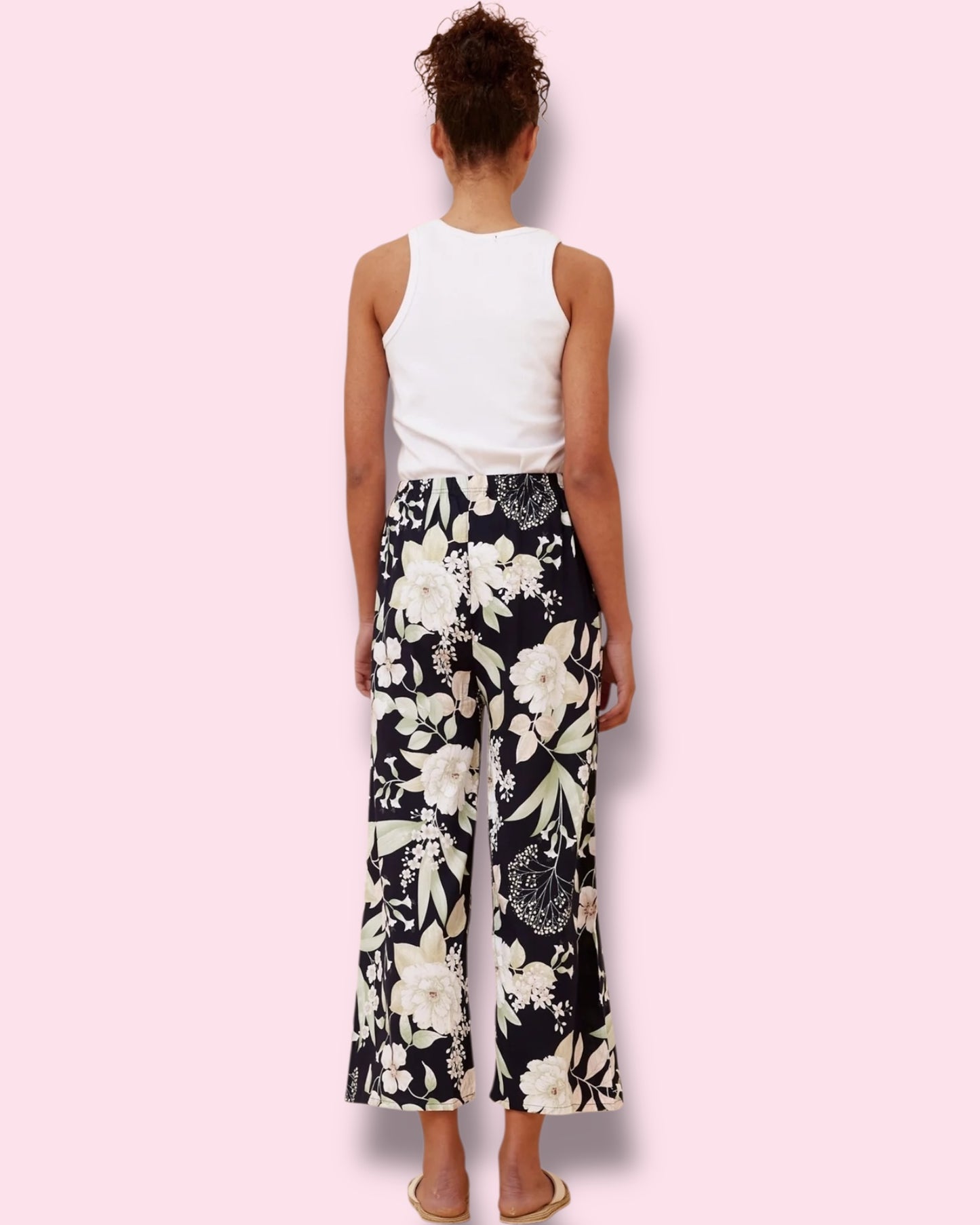 Alba Floral Pants - Navy