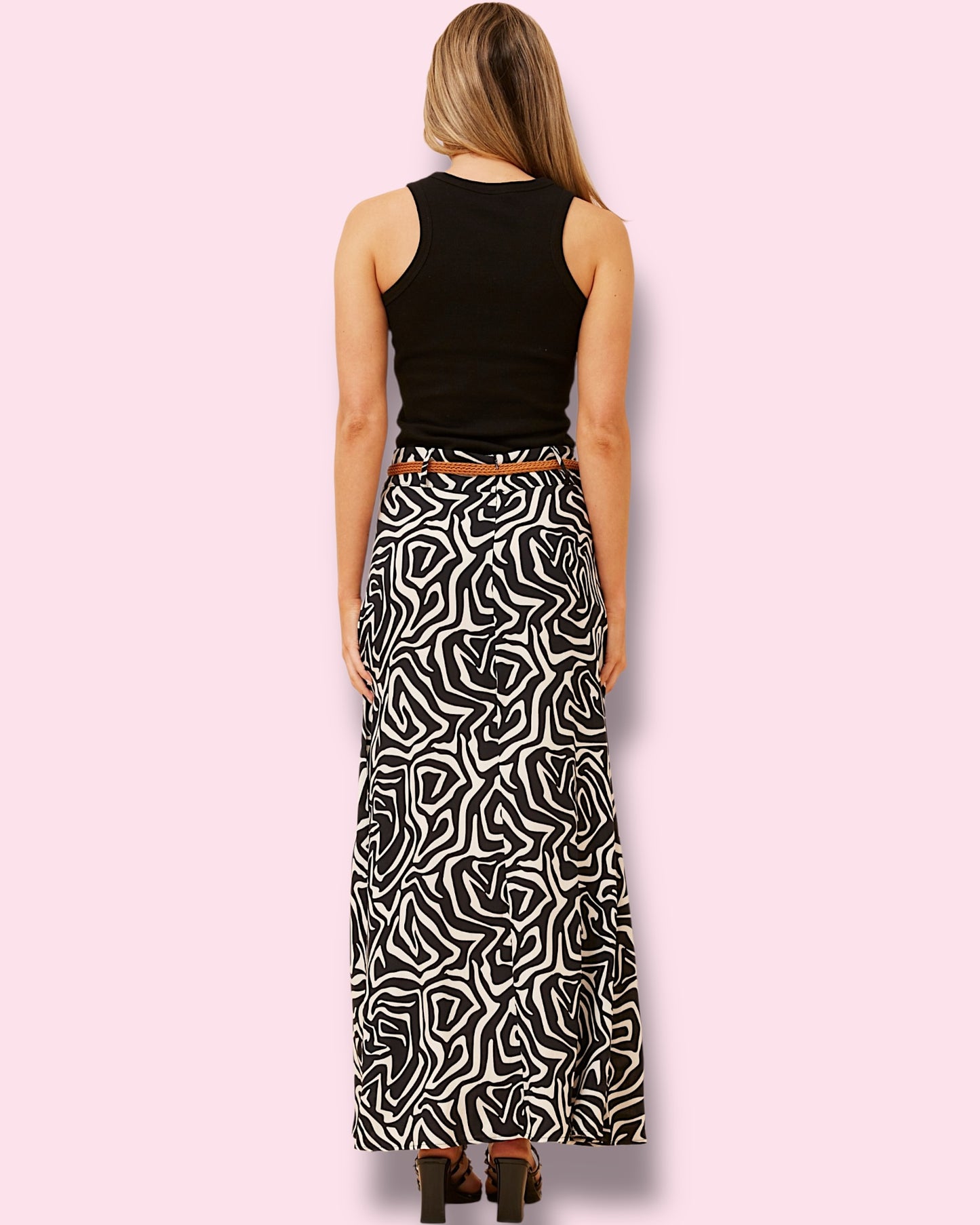 Pippa Skirt - Black Swirl