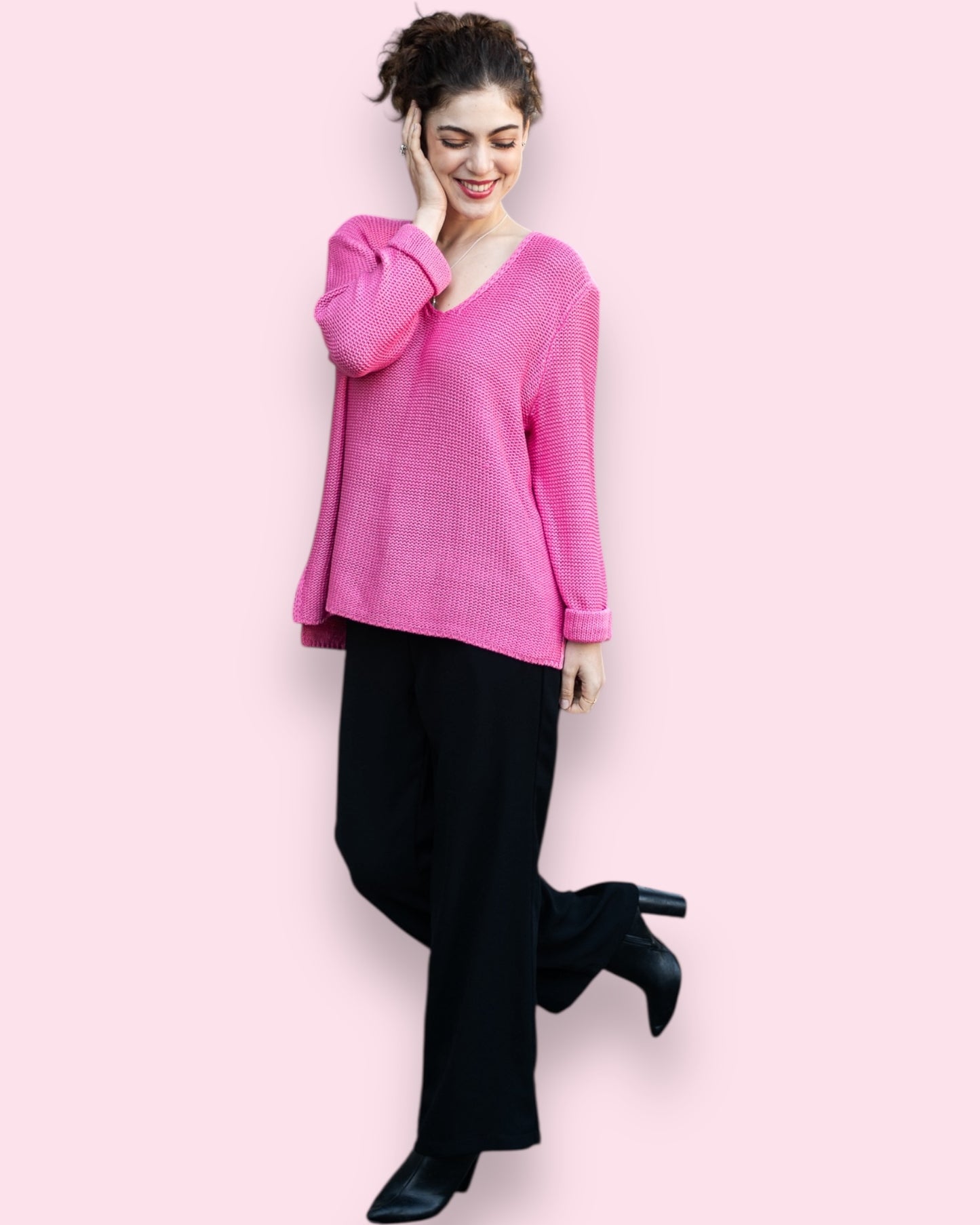 Maddie Knit - Berry Pink