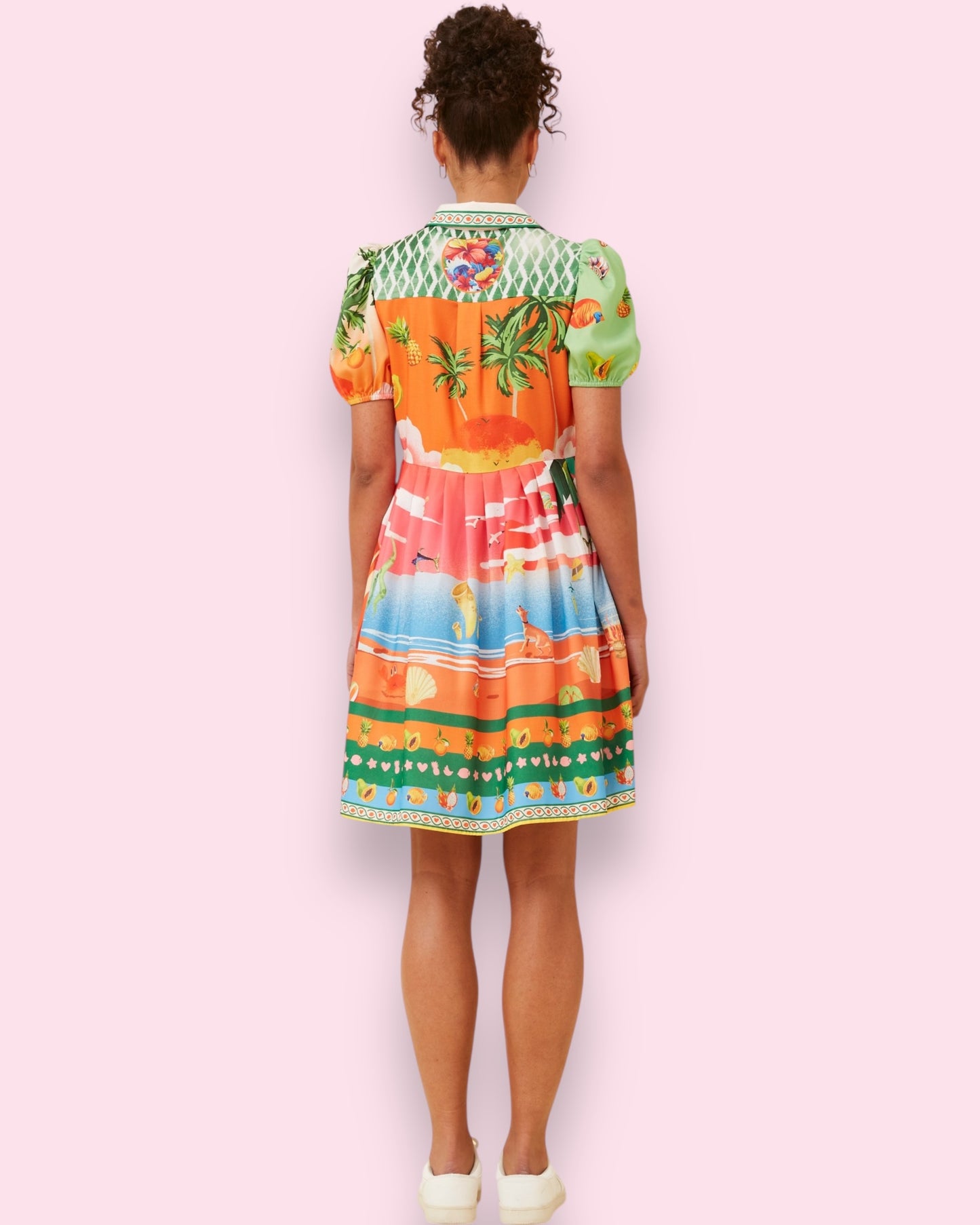 Nori Tropical Print Dress.