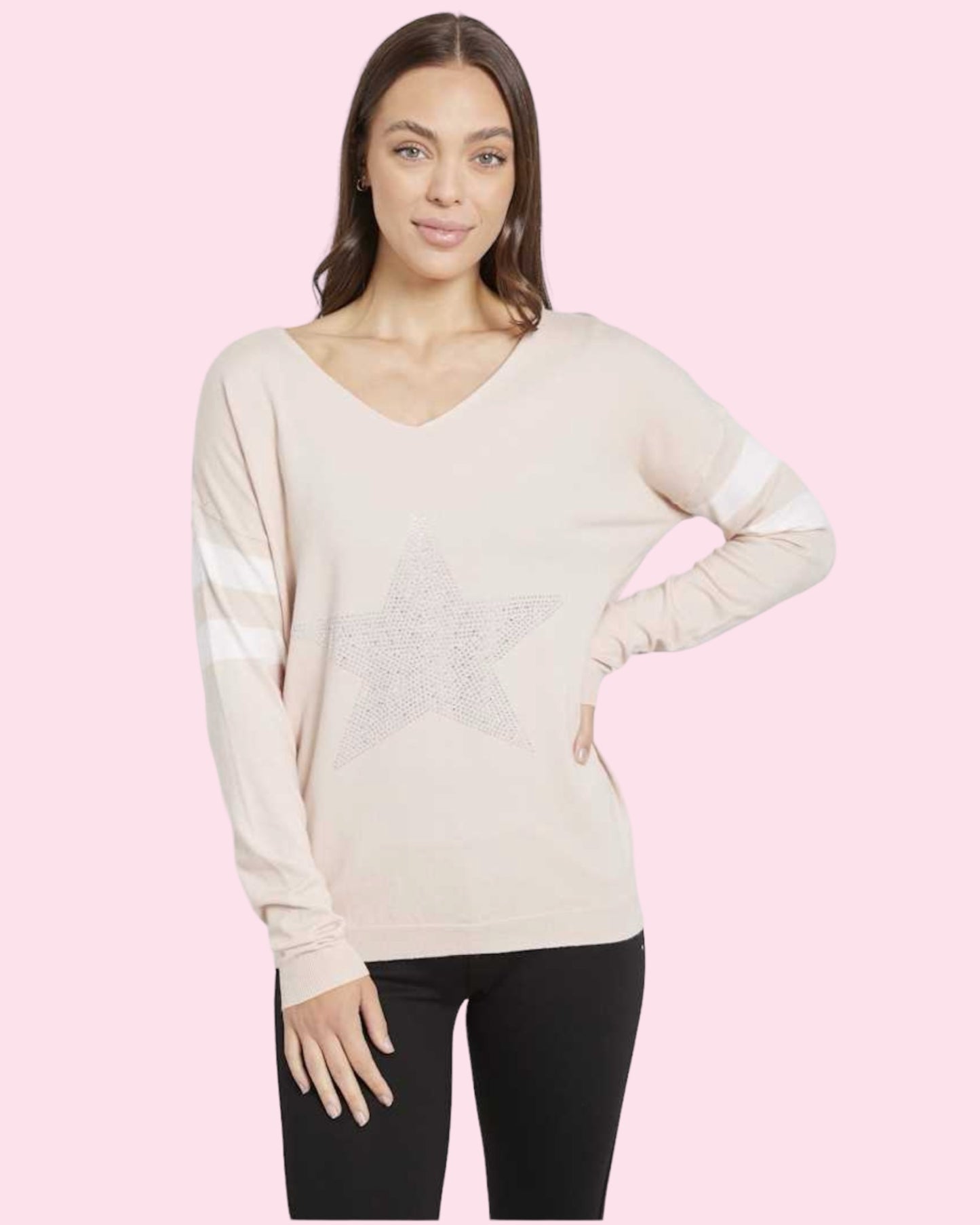 Star Pullover - Blush