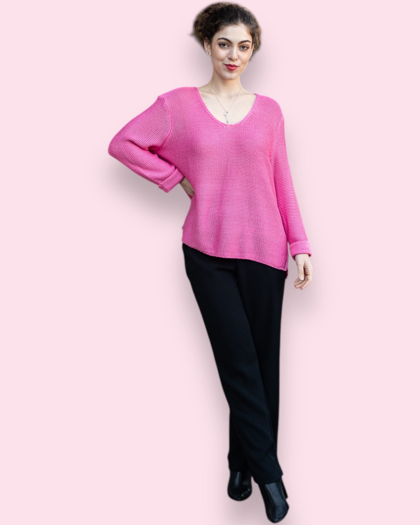 Maddie Knit - Berry Pink