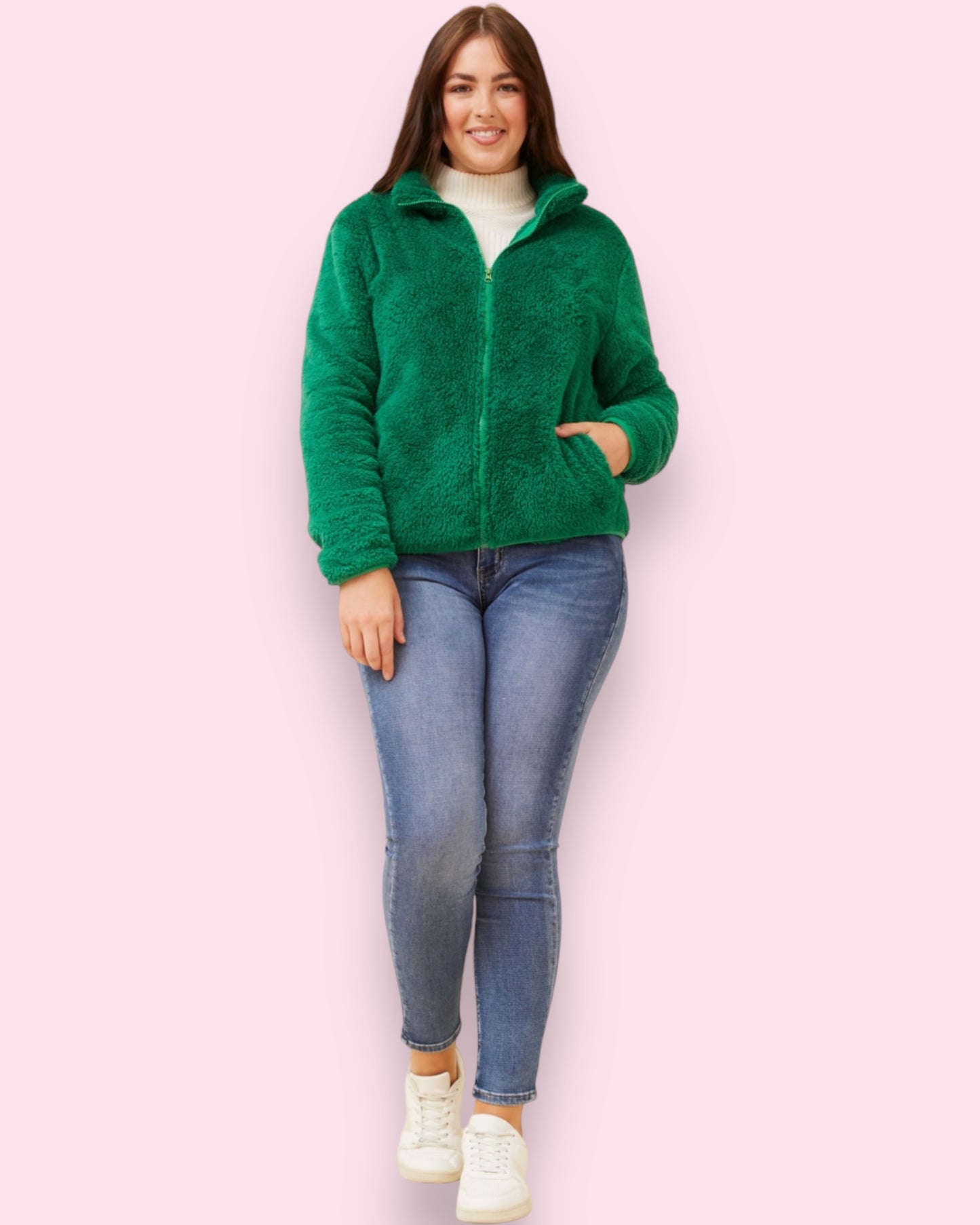Teddy Fur Zip Jacket - Amazon