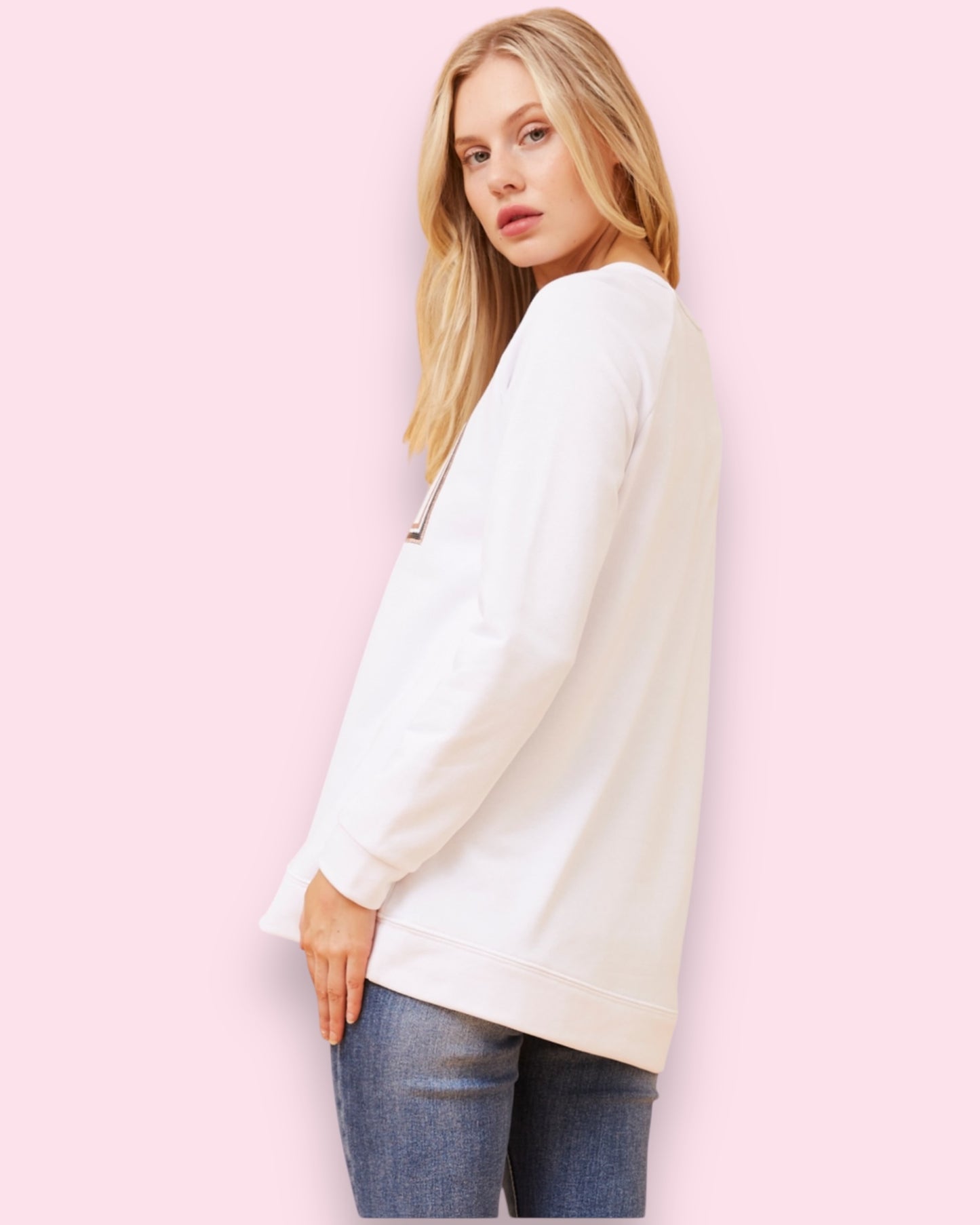 Coco Long Sleeve Tee - White