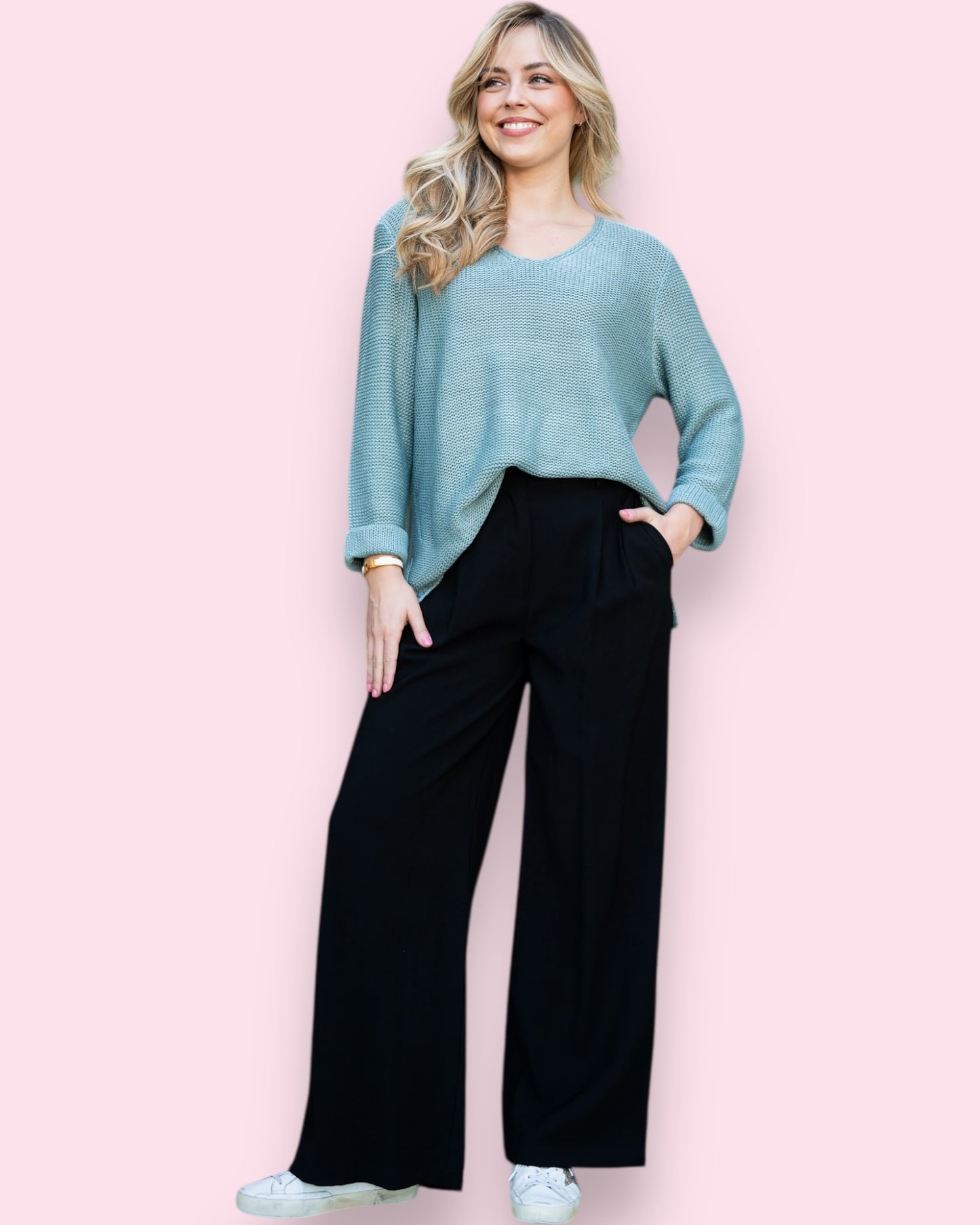 Maddie Knit - Dusty Blue