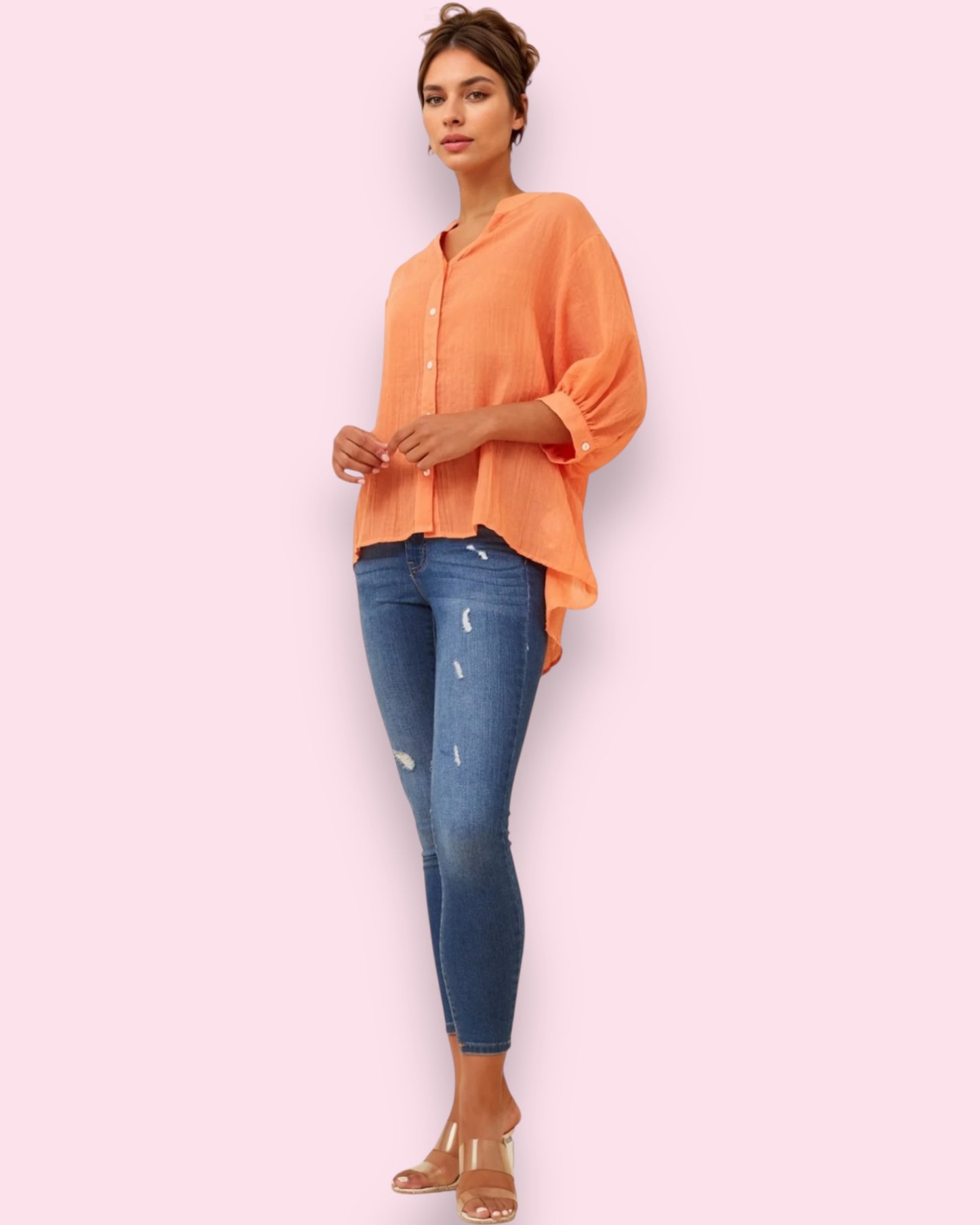Mia Shirt - Tangerine