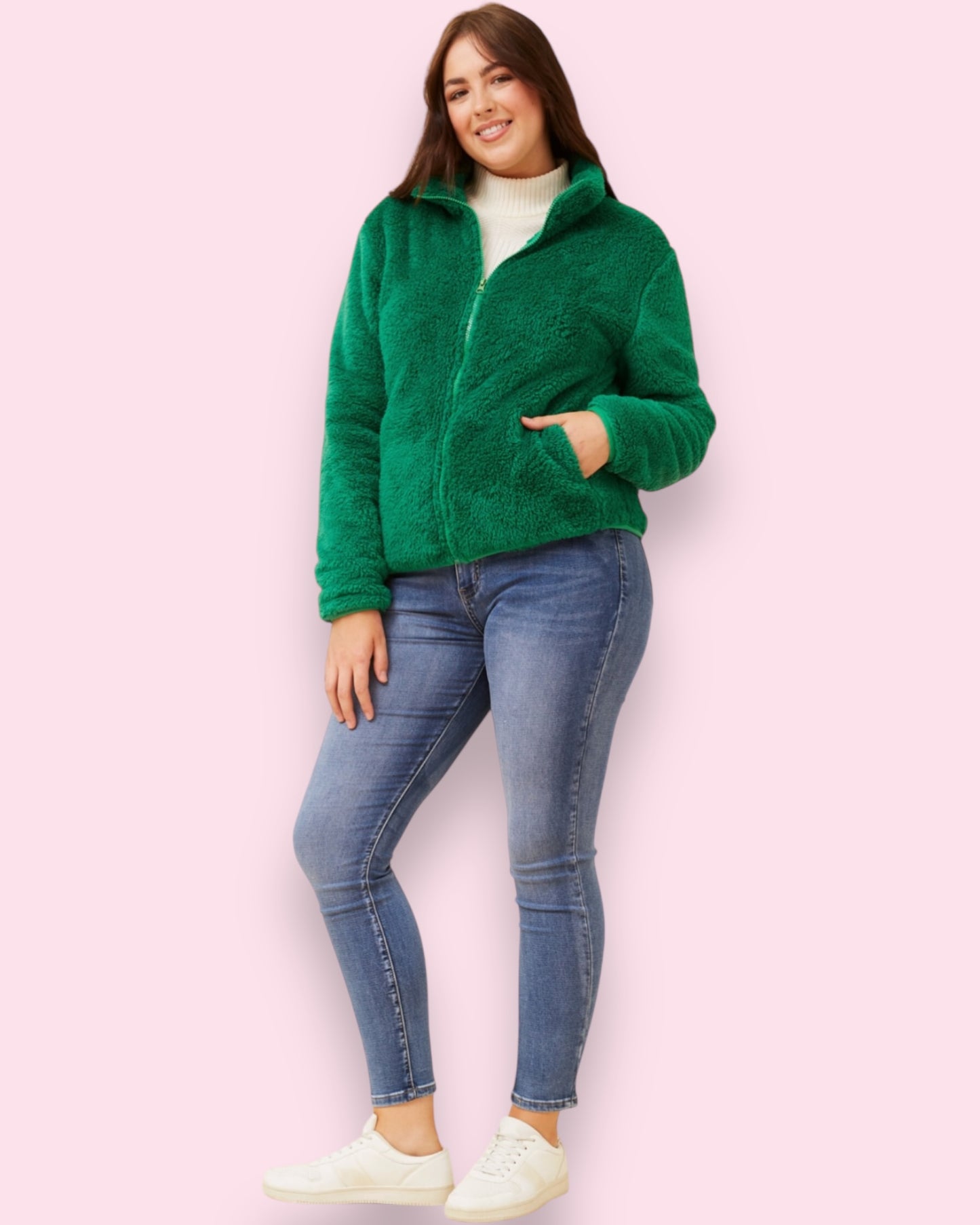 Teddy Fur Zip Jacket - Amazon