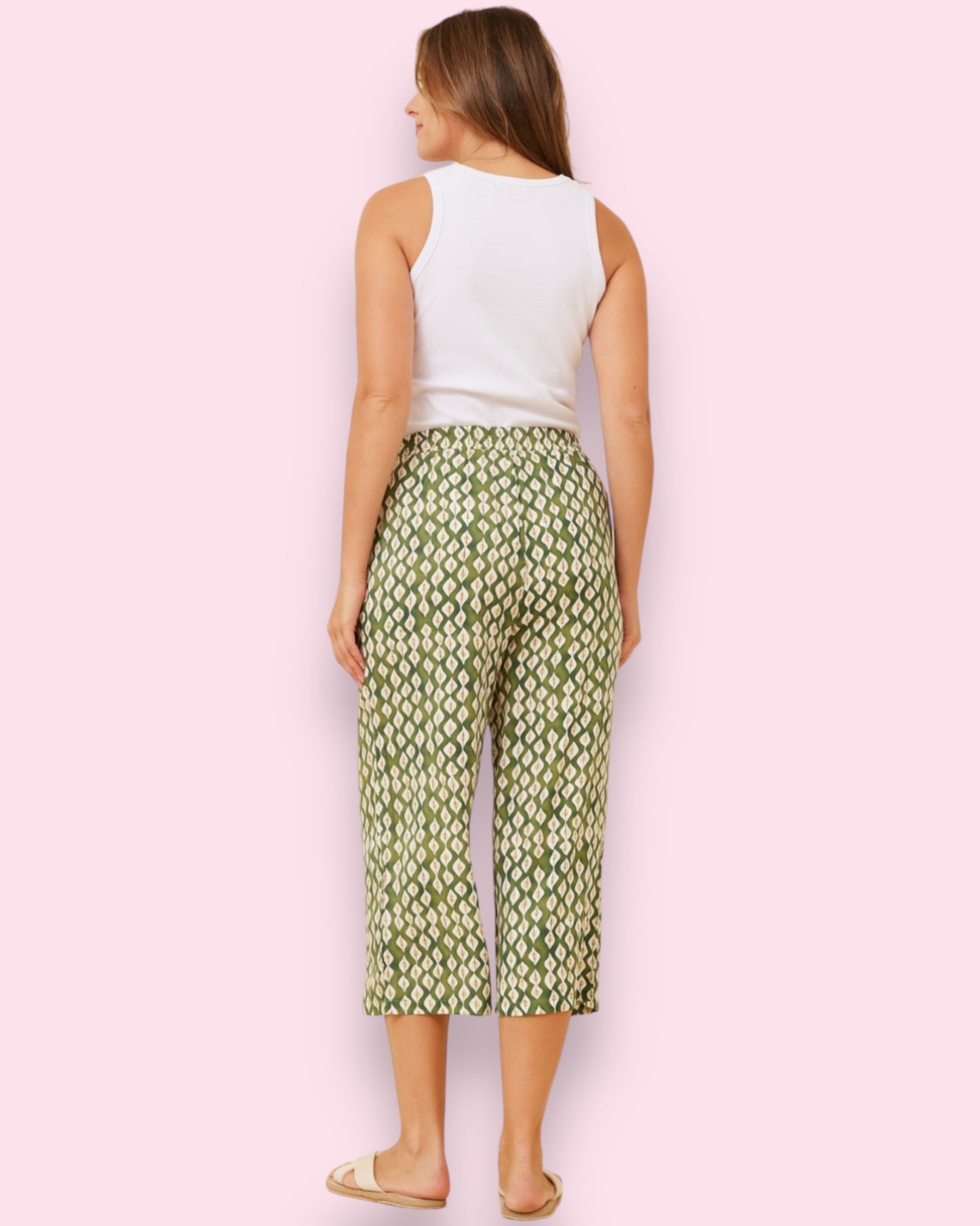 Ebony Printed Pants - Green
