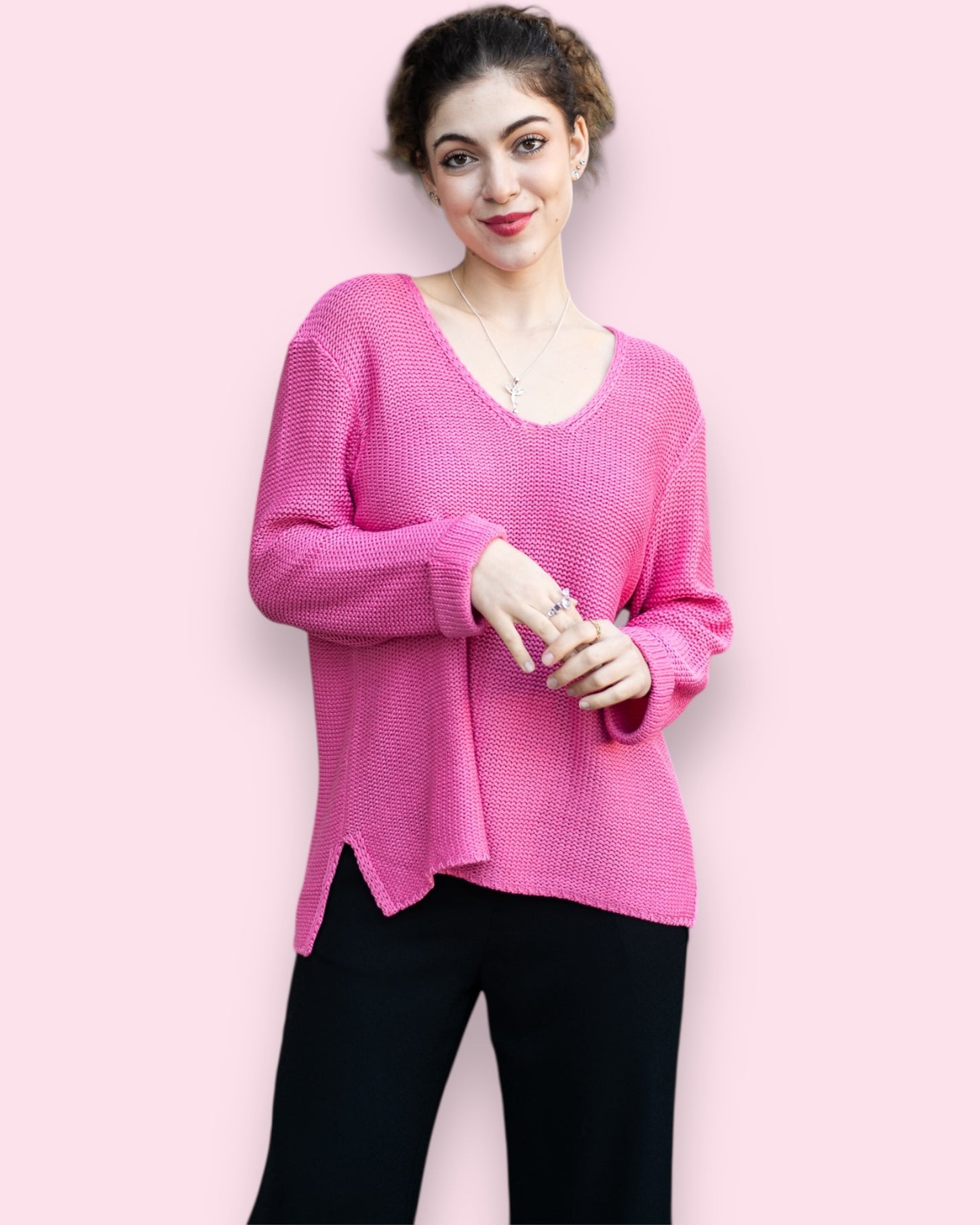 Maddie Knit - Berry Pink