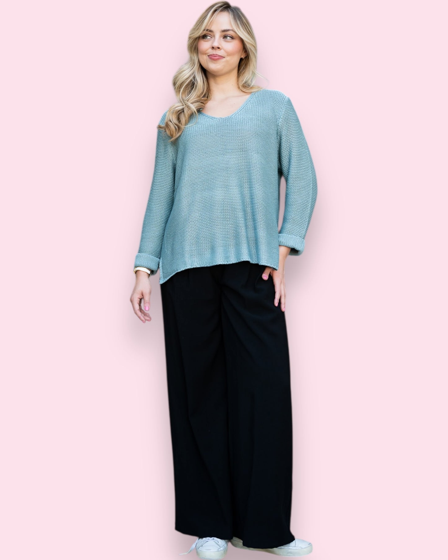 Maddie Knit - Dusty Blue