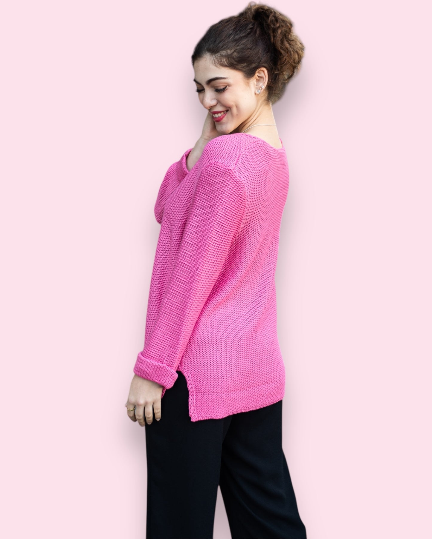 Maddie Knit - Berry Pink