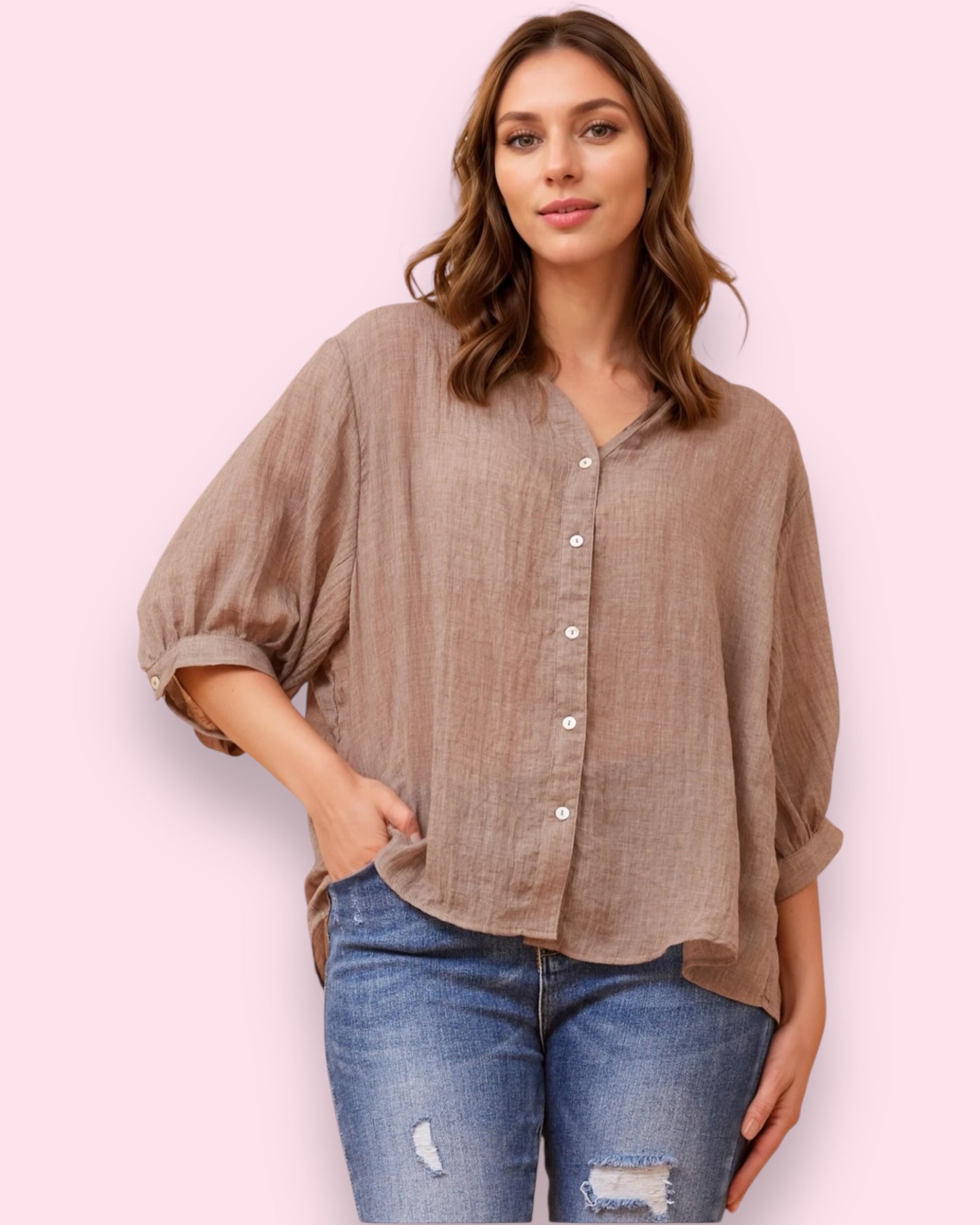 Mia Shirt - Mushroom