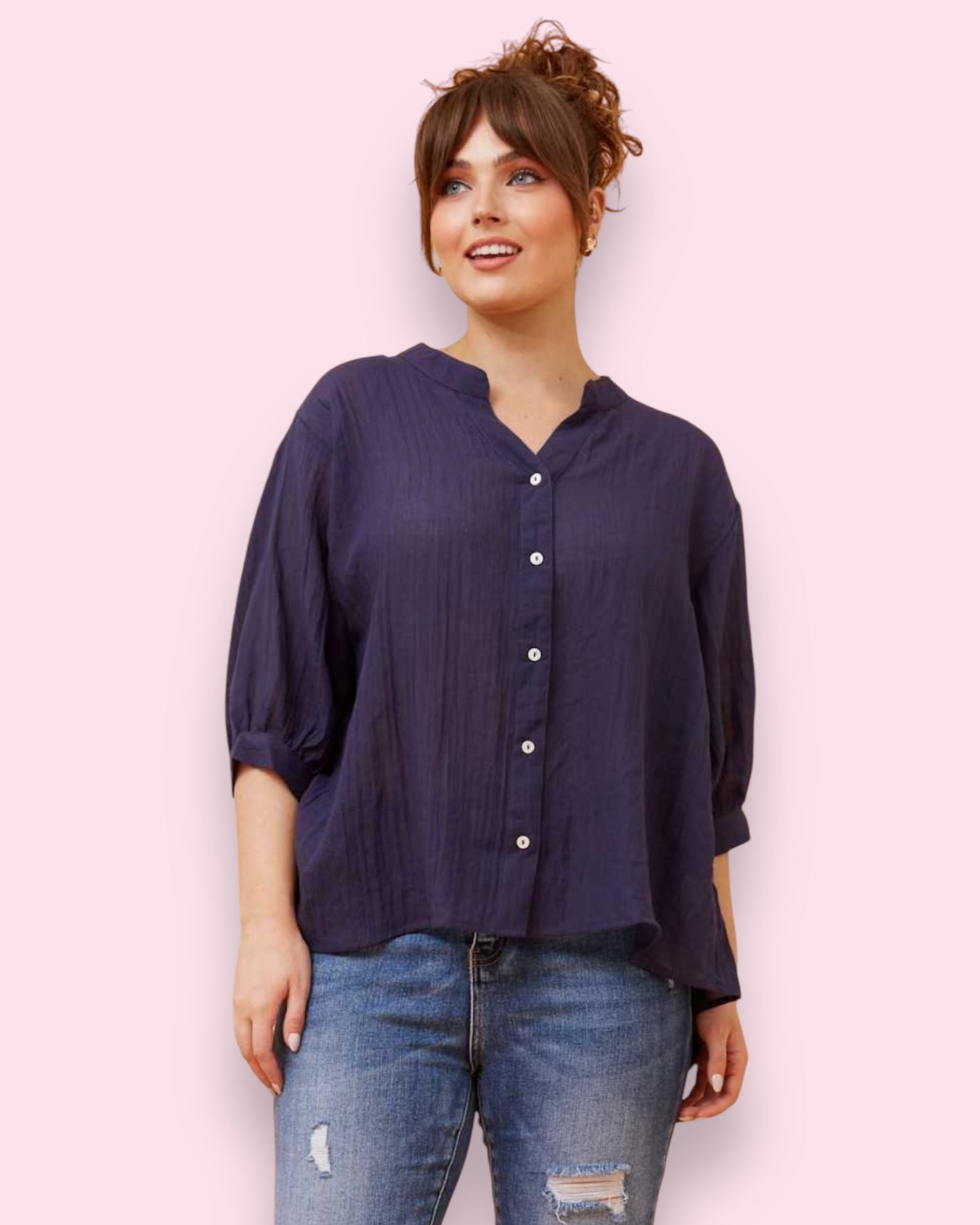 Mia Shirt - Navy