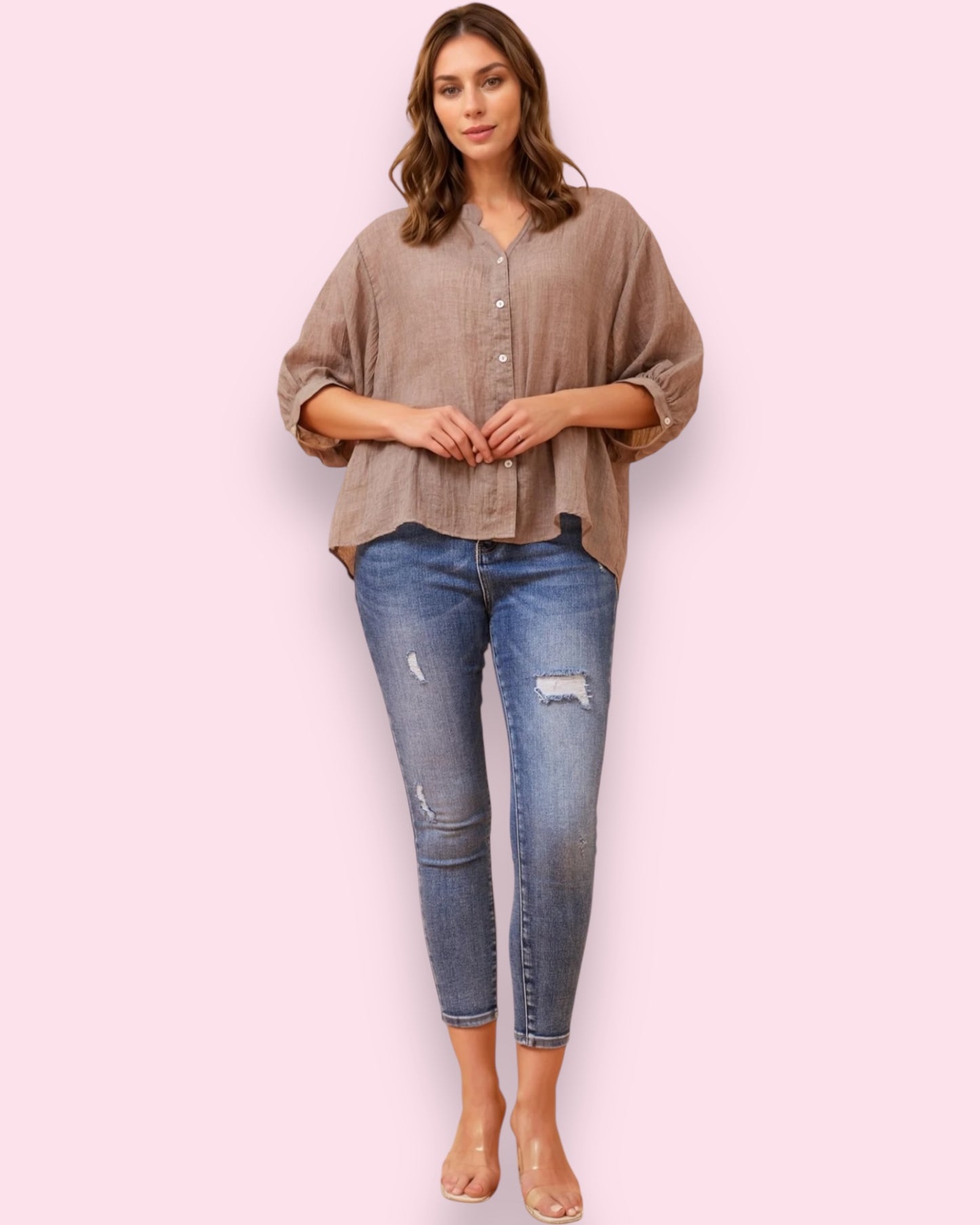 Mia Shirt - Mushroom