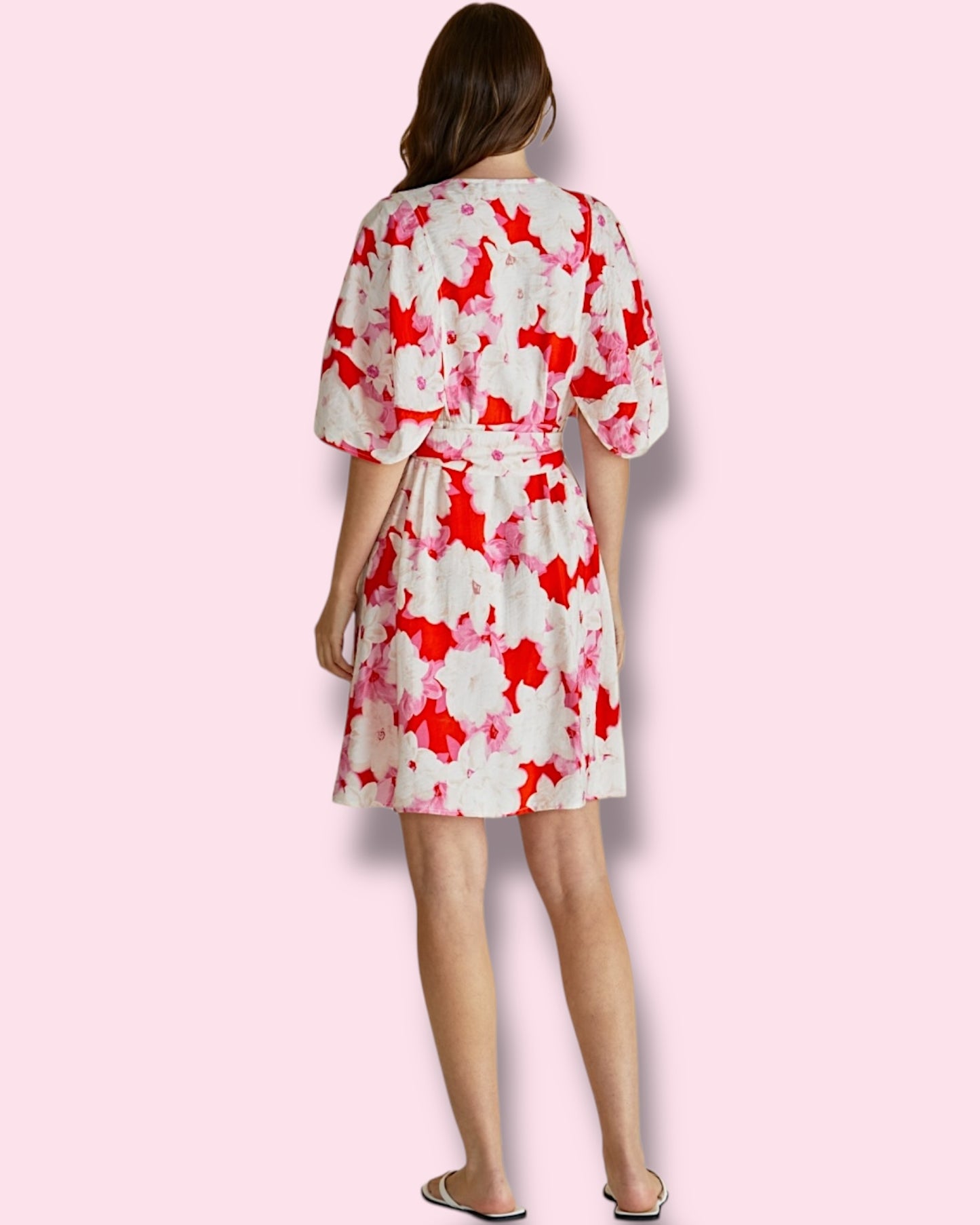 Gwenda Dress - Red Floral