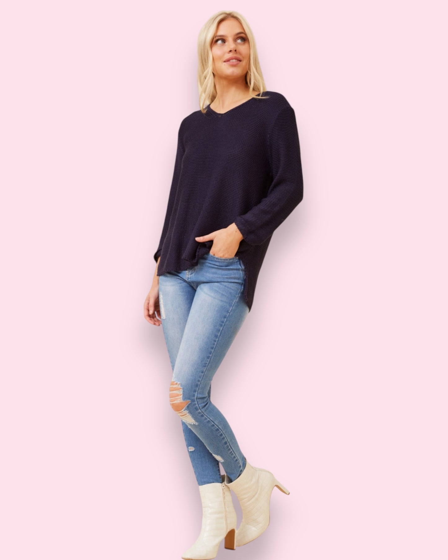 Maddie Knit - Navy