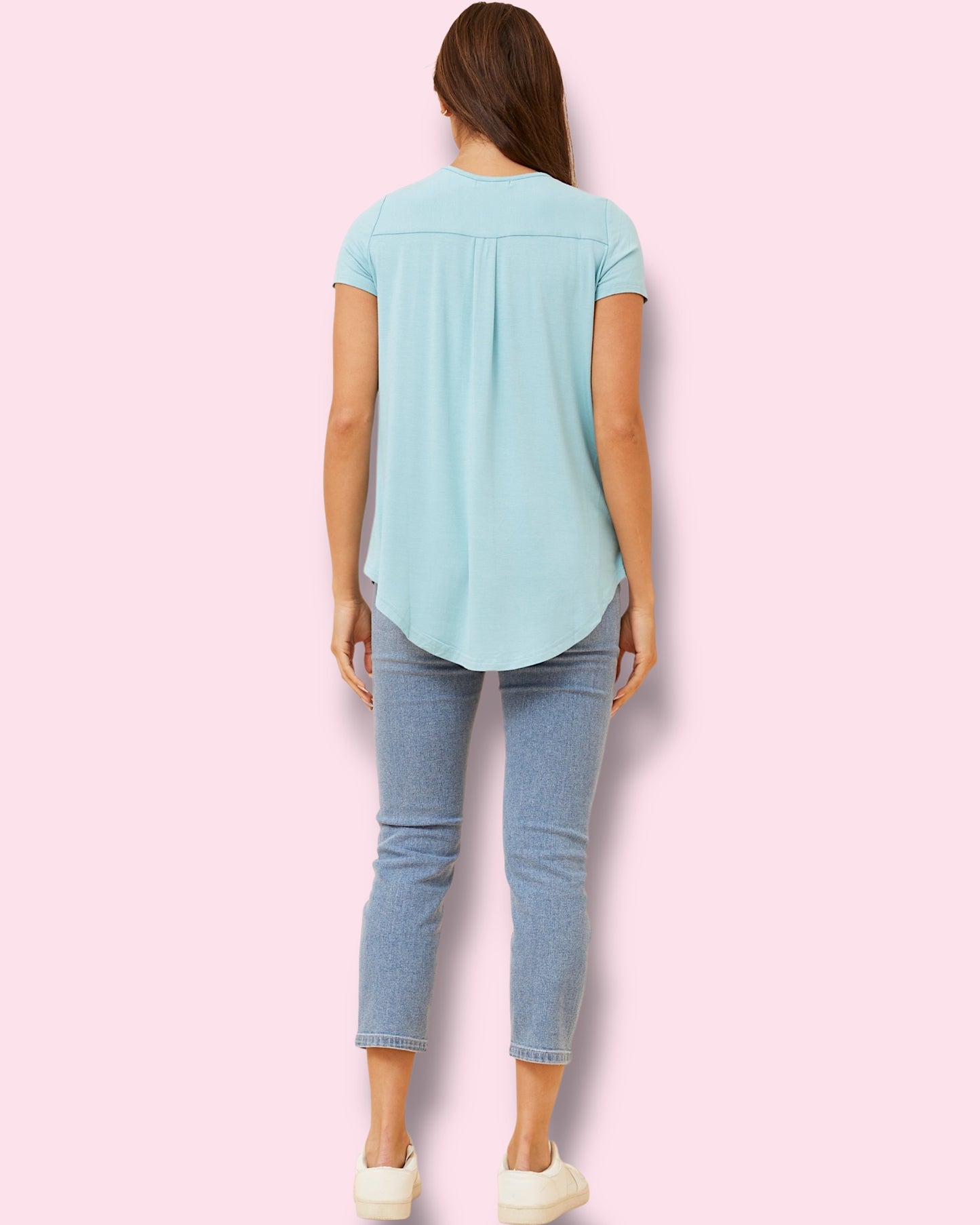 Bonnie Plain Tee - Aqua