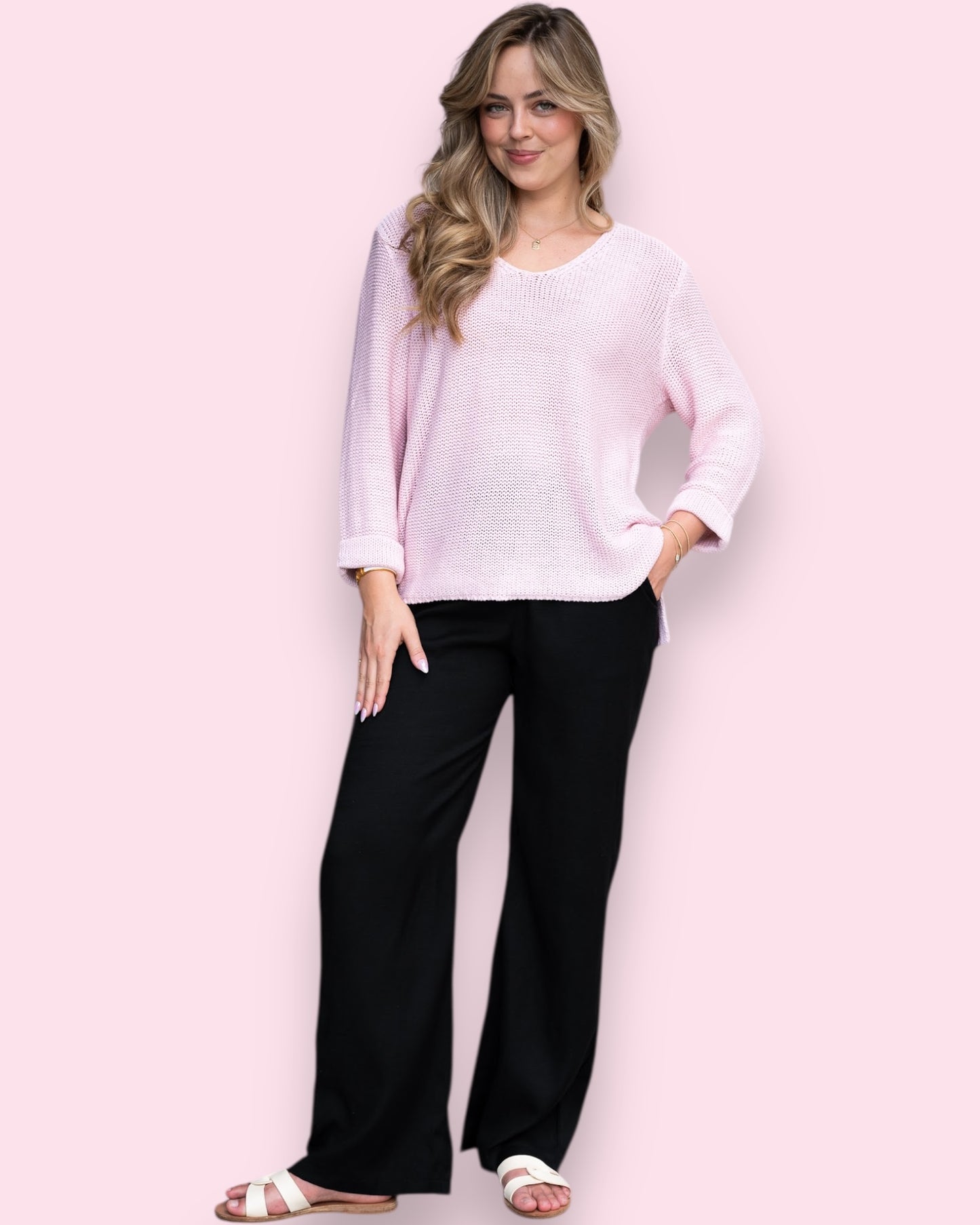 Maddie Knit - Baby Pink