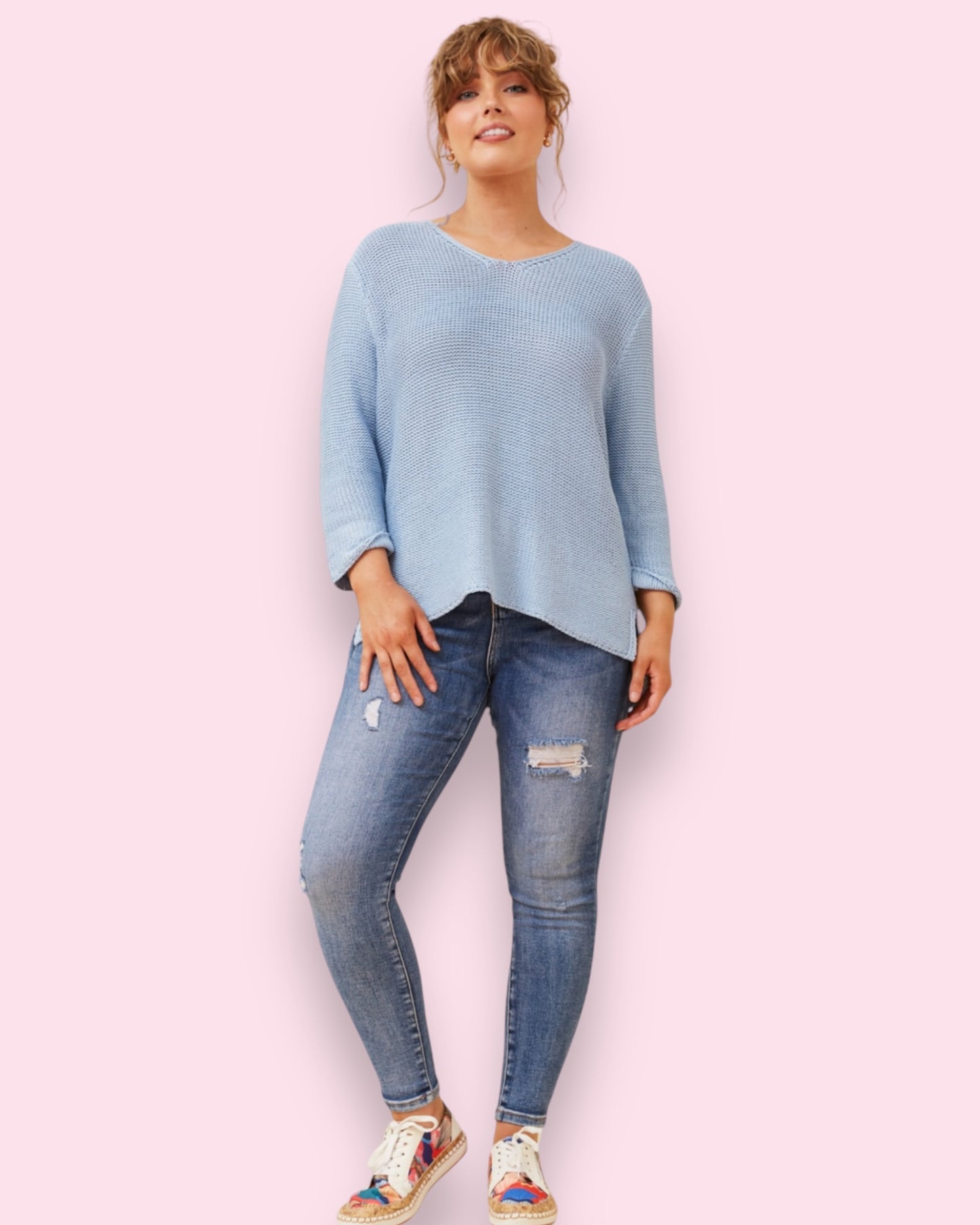 Maddie Knit - Sky Blue