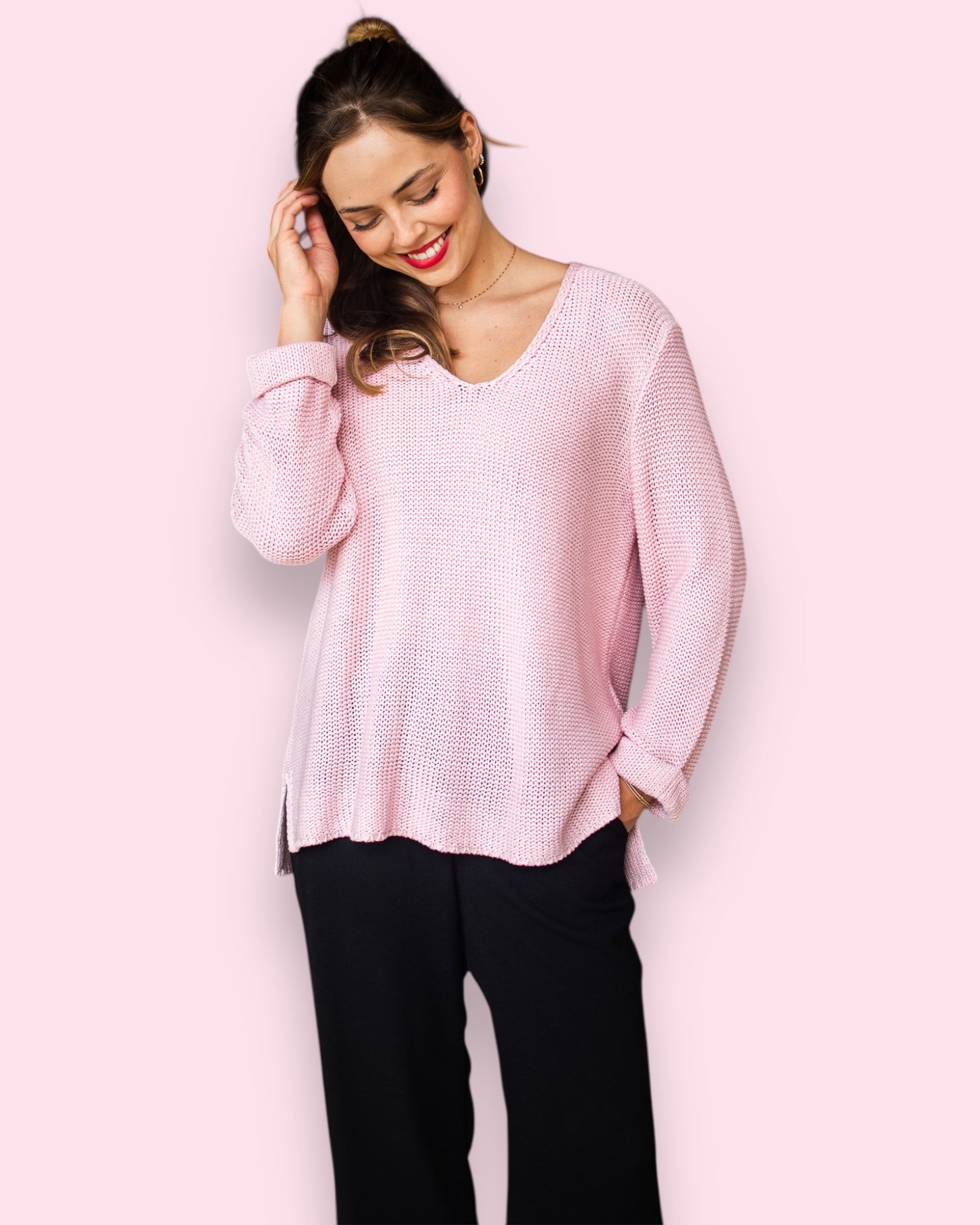 Maddie Knit - Baby Pink