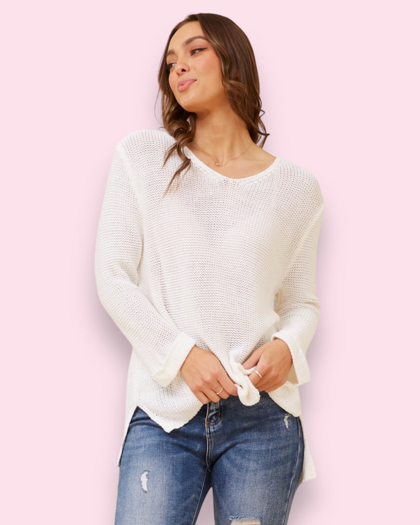 Maddie Knit - White