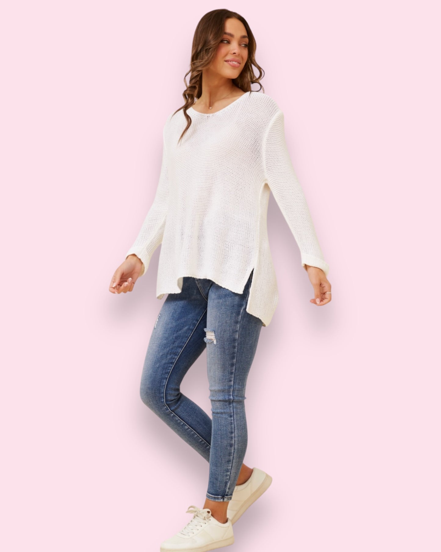 Maddie Knit - White