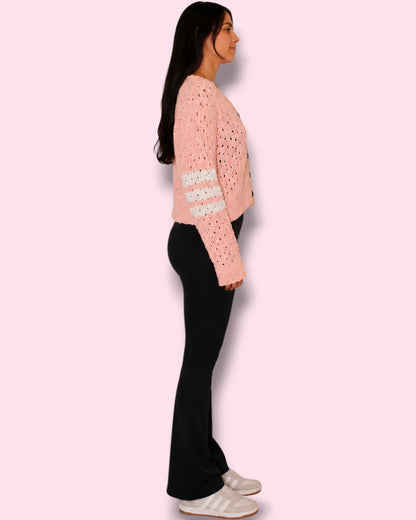 Amanda Button Up Cardigan - Pink