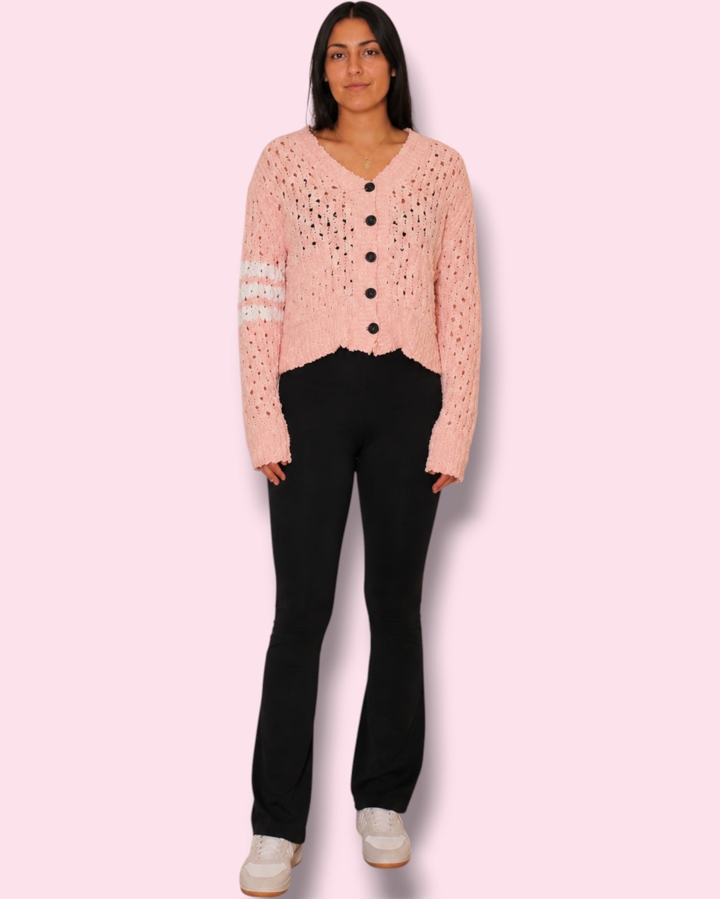 Amanda Button Up Cardigan - Pink
