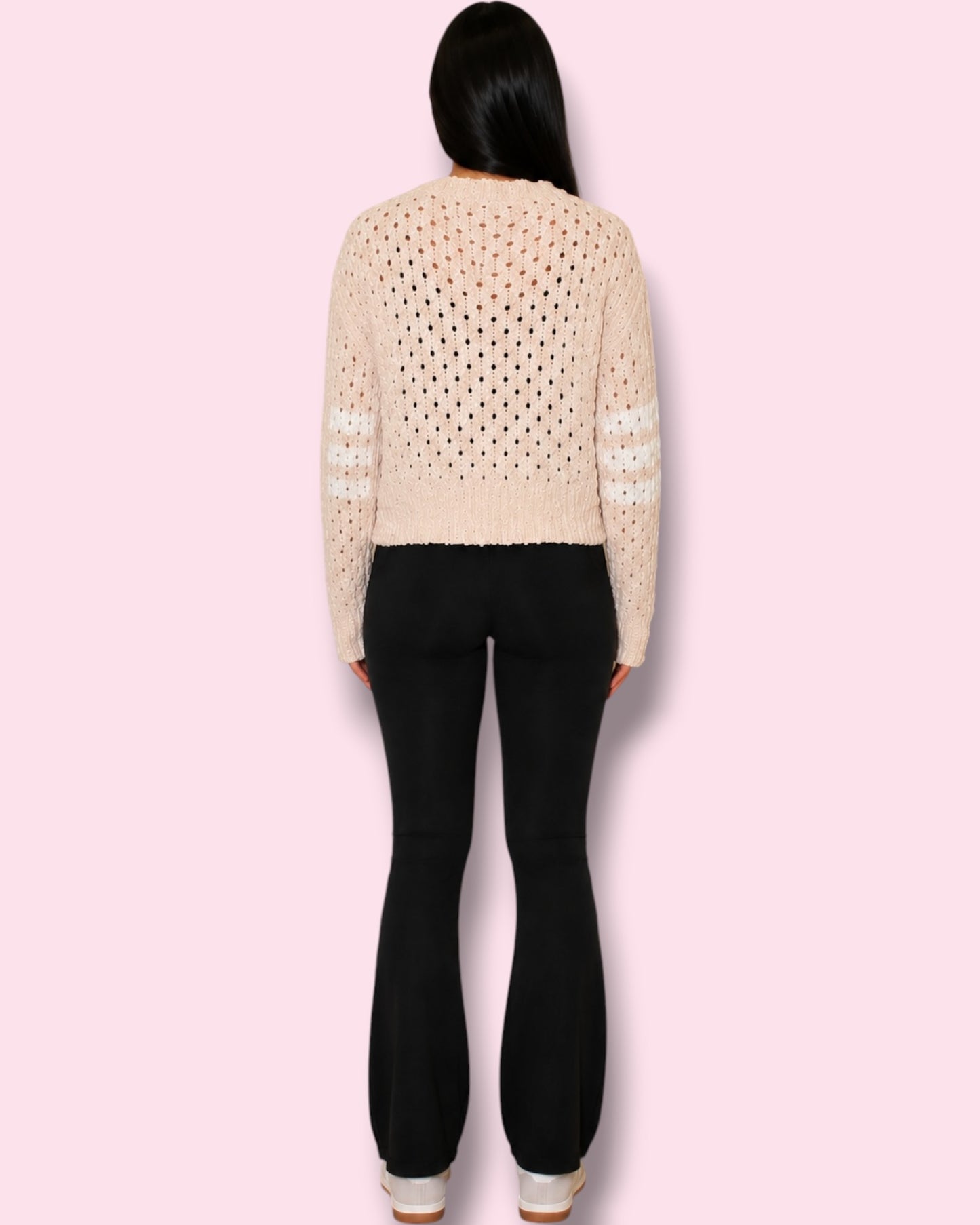 Amanda Button Up Cardigan - Khaki/Cream