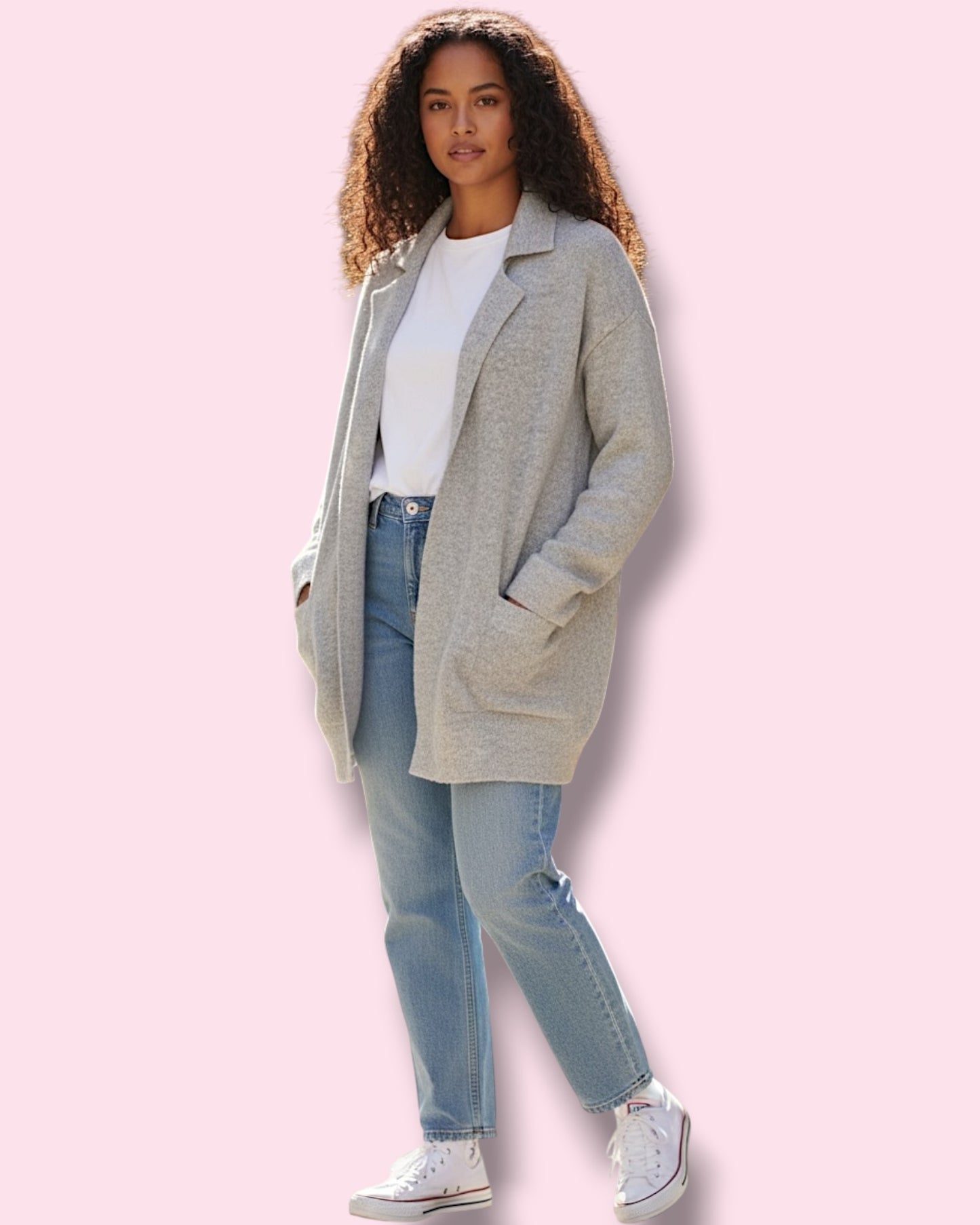 Darla Open Cardigan - Grey