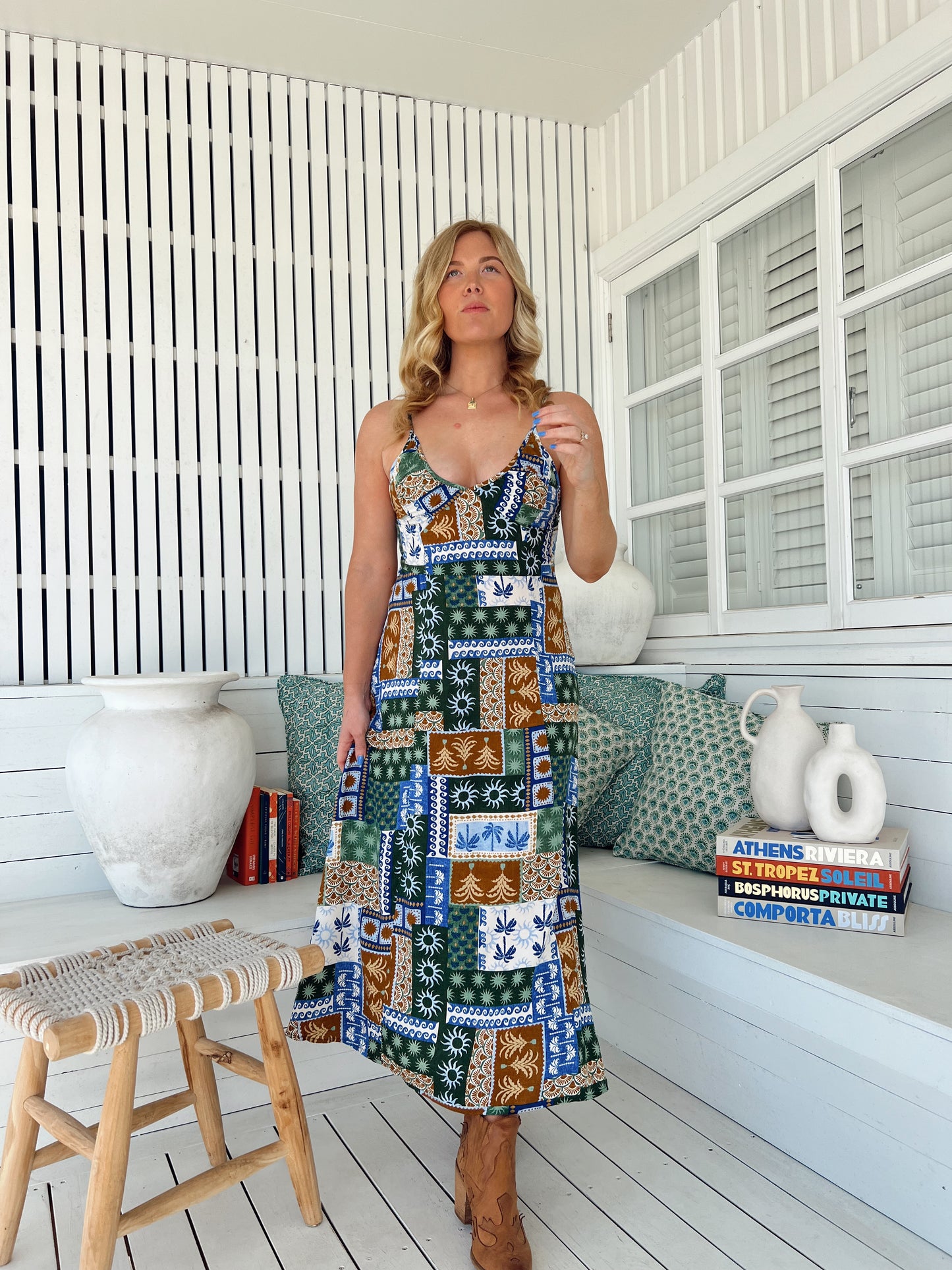 Porter Slip Dress - Emerald Cove