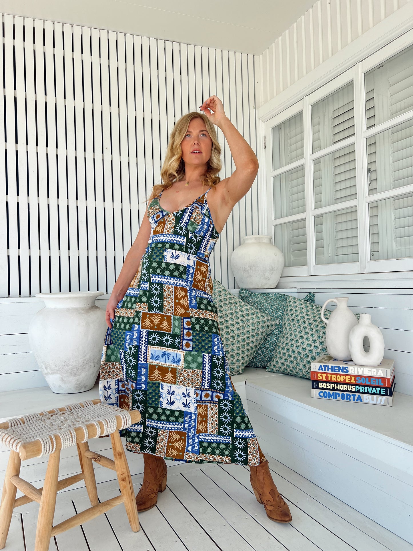 Porter Slip Dress - Emerald Cove