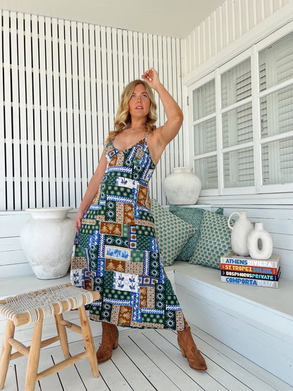 Porter Slip Dress - Emerald Cove