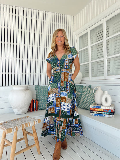 Carmen Maxi Dress - Emerald Cove