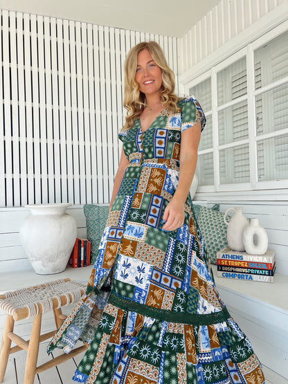 Carmen Maxi Dress - Emerald Cove