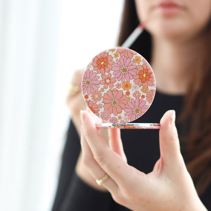 Handbag Accessories Compact Mirror - Flowers