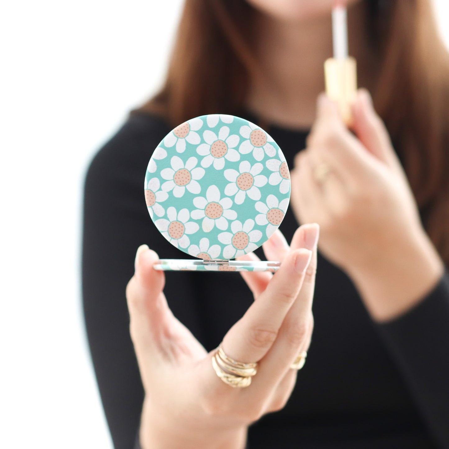 Handbag Accessories Compact Mirror - Daisy
