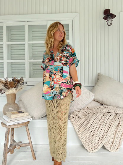 Lola Shirt - Rome Print