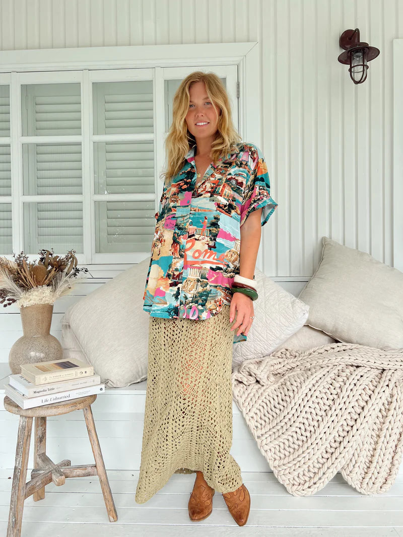 Lola Shirt - Rome Print