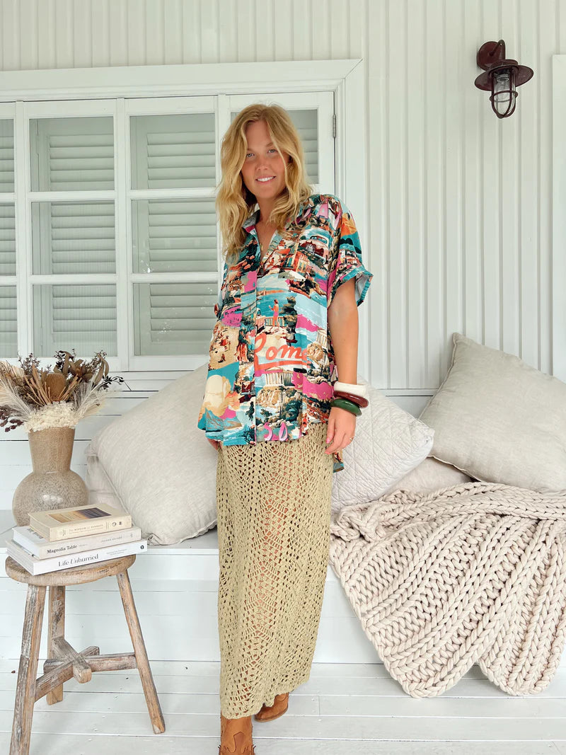 Lola Shirt - Rome Print
