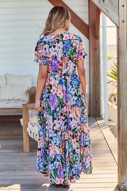 June Maxi Dress - Midnight Tropics