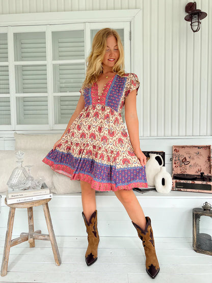 Tracey Mini Dress - Bohemia Print
