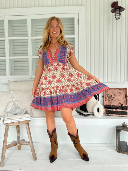 Tracey Mini Dress - Bohemia Print