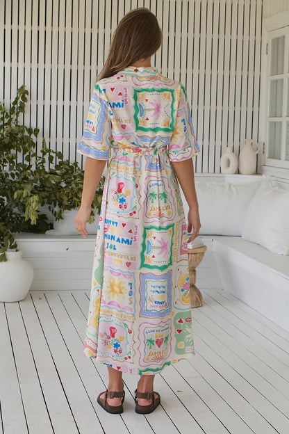 Pepper Midi Dress - La Mer Print
