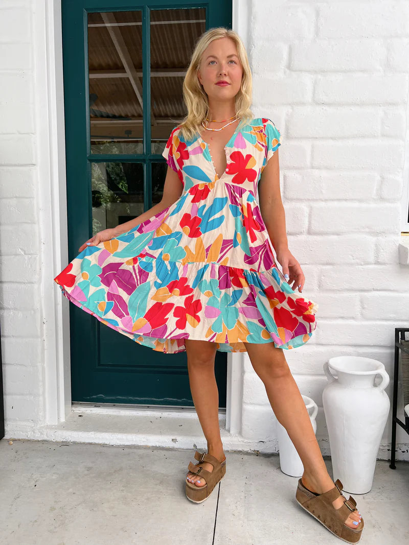 Tracey Mini Dress - Ohana Print